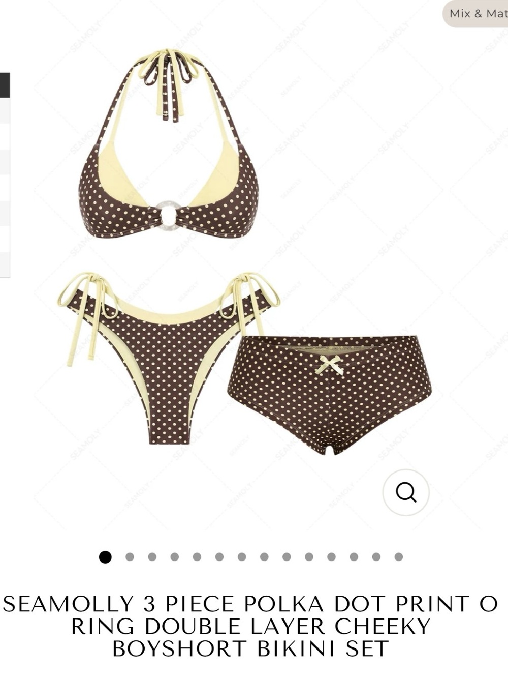 Seamolly 3 pieces bikini set